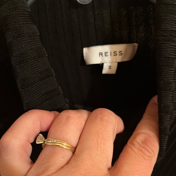 Reiss Olins Tipped Turtleneck Sweater in Black - Picture 4 of 8